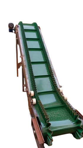 High Angle Cleated Belt Conveyor - Color: Multiple