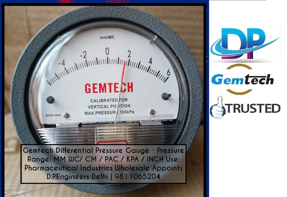 GEMTECH OMEGA DIFFERENTIAL PRESSURE Gauge Near DAMANGANGA INDUSTRIAL PARK VAPI GUJARAT