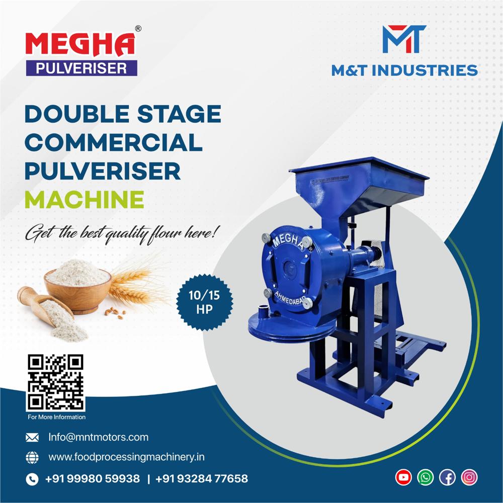 Double stage Pulveriser machine 15 hp
