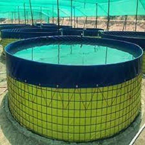 Biofloc Fish Farming Tank 6 Diameter 450 Gsm (22500 Liter) - Color: Black