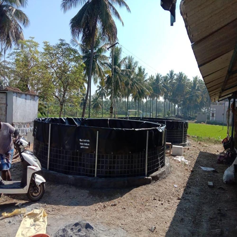 Biofloc Fish Farming Tank 6 Diameter 550 Gsm (22500 Liter) - Color: Black