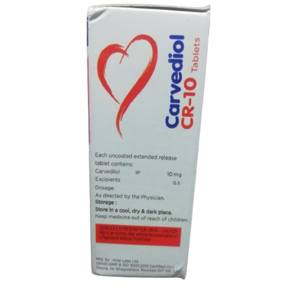 Carvedilol (10mg) - Drug Type: General Medicines