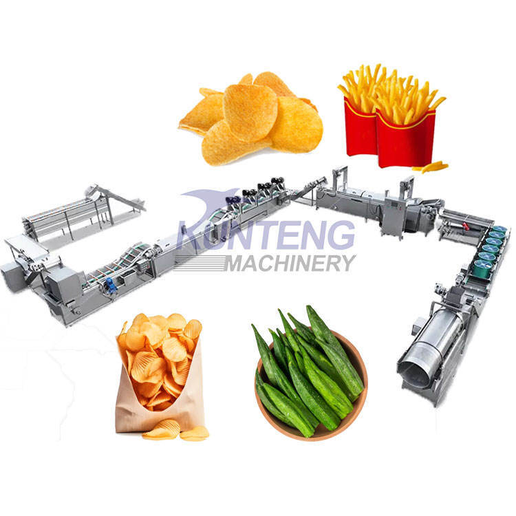 French Fries Potato Chips Frying Production Line