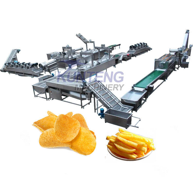 Vegetable Clean Peel Cut Into Strips and Fry Line