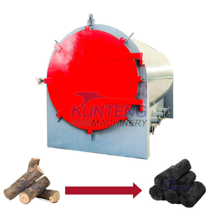 Horizontal Lump Wood Charcoal Kiln Carbonization Furnace Stove