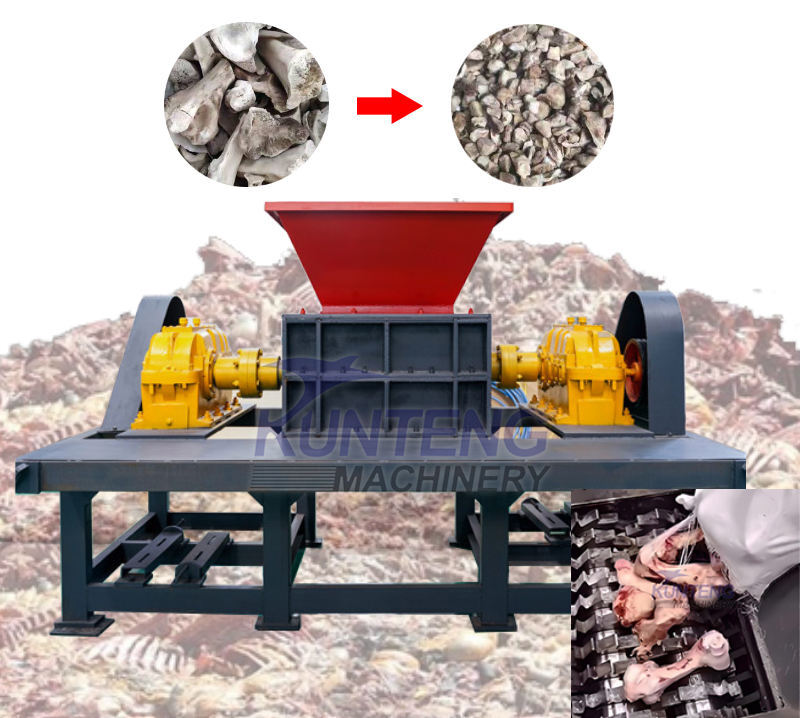 Double Shaft Cattle Bone Shredder Machine - Automatic Grade: Automatic