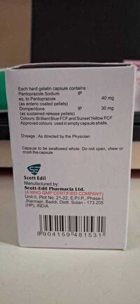 PANTAPERAZOLE + DOMPERIDONE SUSTAINED RELEASED CAPSULE