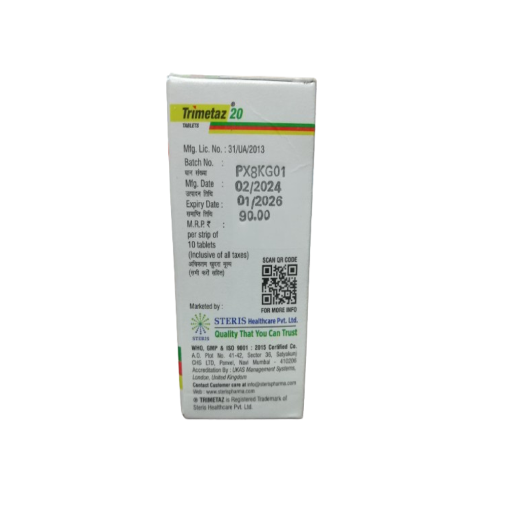 Tablets Trimetadizine Sr 20mg