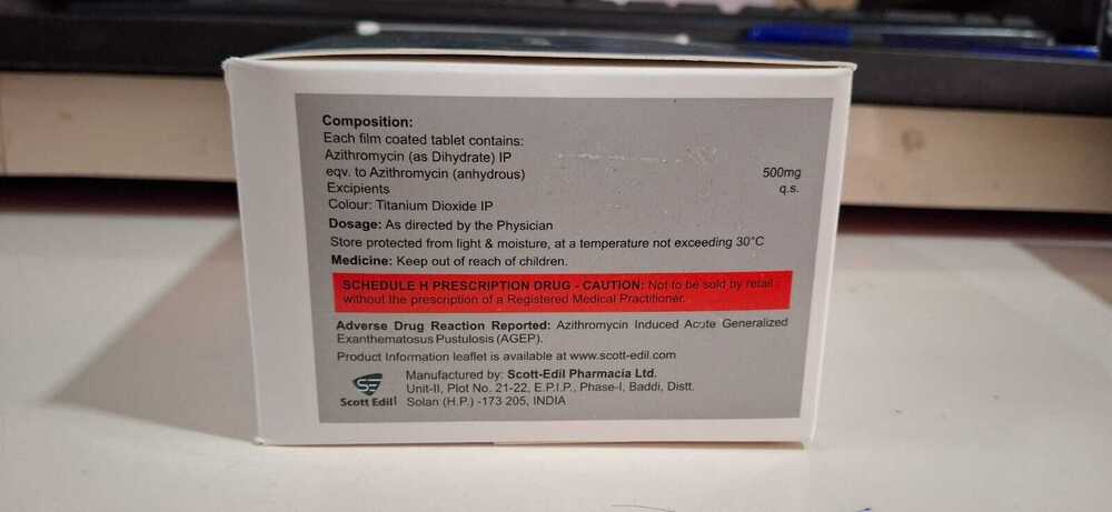Azithromycin 500 Mg Tablet - Drug Type: General Medicines