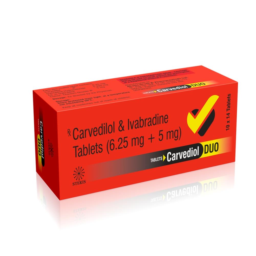 Carvedilol And Ivabradine Tablets (6.25mg + 5mg) - Drug Type: General Medicines