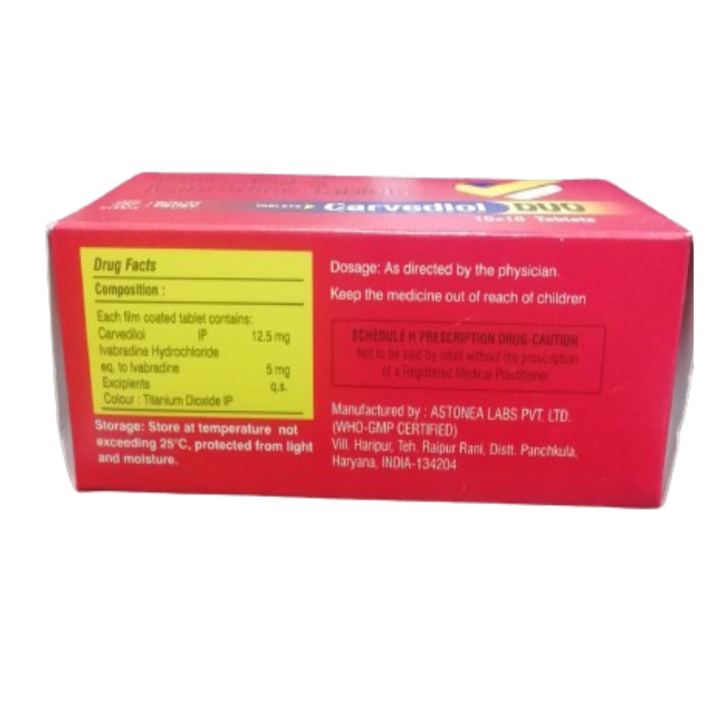 carvedilol and ivabradine tablets (6.25mg + 5mg)