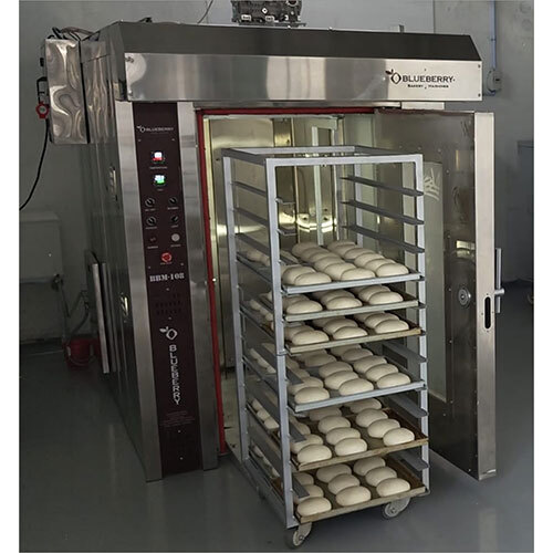 Rotary Oven - Stainless Steel, Semi-Automatic, Silver Color | 110-215 Volt Electric Power, 1-Year Warranty, Ideal for Bakeries and Food Production