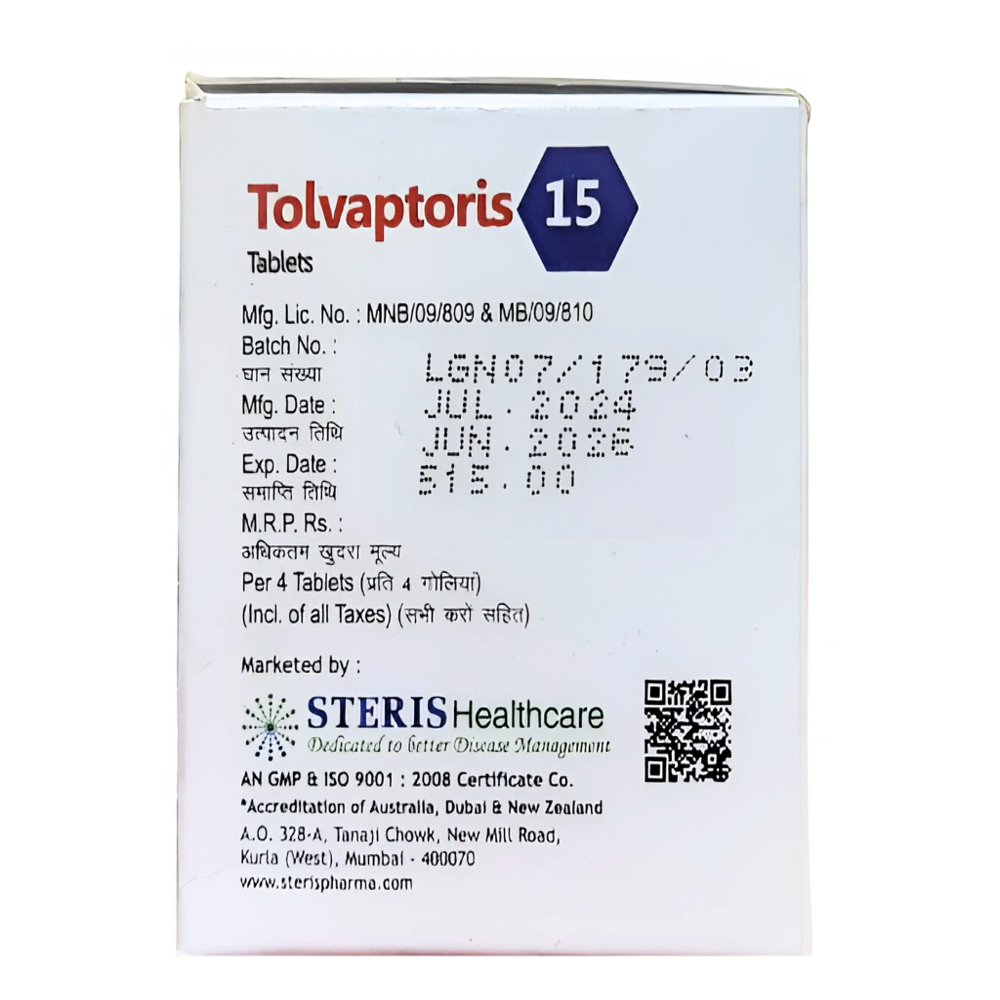 Tolvaptan 15 Mg - Drug Type: General Medicines