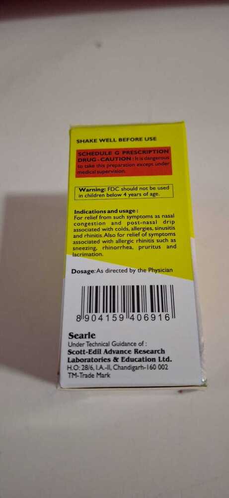 Phenylephrine Hcl + Chlorpheniramine Maleate Drops Ip - Drug Type: General Medicines