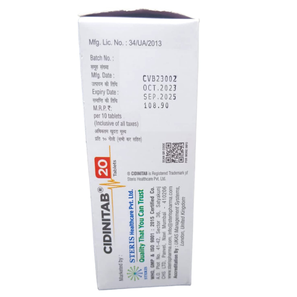 Cilnidipine 20 mg