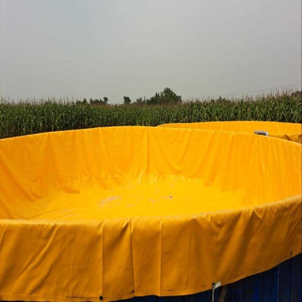 Biofloc Fish Farming Tank 8 Diameter 1350 Gsm ( 40001 Litre) - Color: Yellow