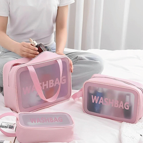 3Pc Set Wash Bag - Feature: Good Quality Leather