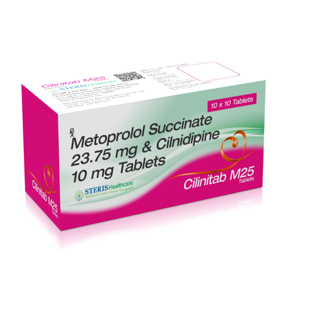Metoprolol Succinate 23.75 Mg & Cilnidipine 10 Mg - Drug Type: General Medicines