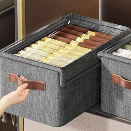 26 Ltr Storage Organizer With Lid - Color: Grey