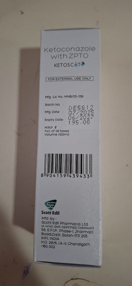 KETOCONAZOLE SHAMPOO 100 ML