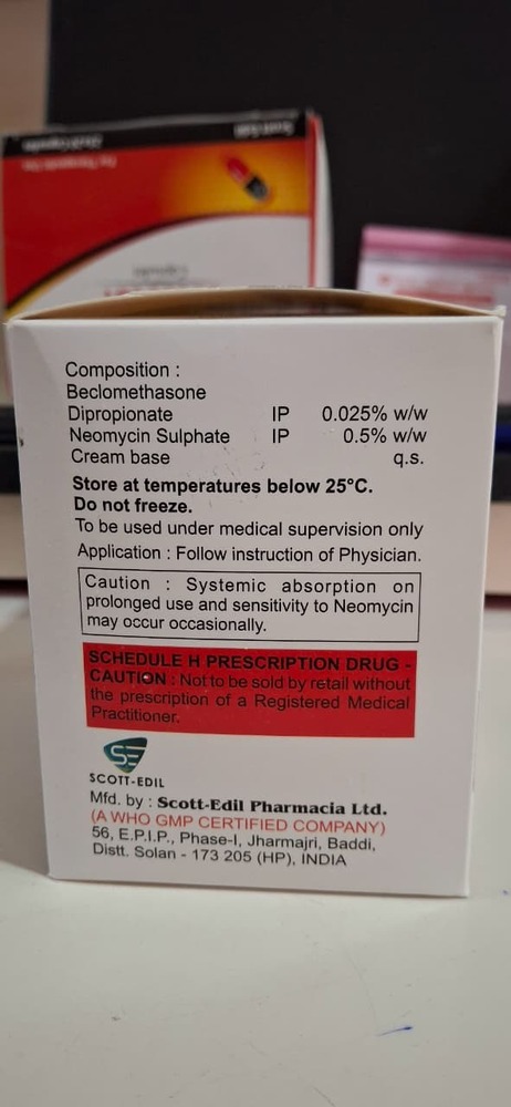 Beclometahsone Dipropionate + Neomycin Cream 15 Gm - Grade: Medicine