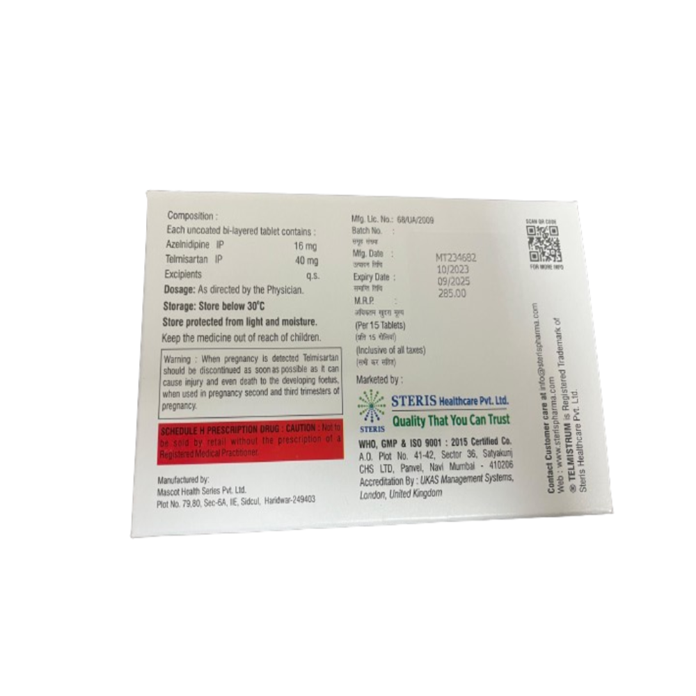 Telmisartan (40mg) & Azelnidipine (16mg)