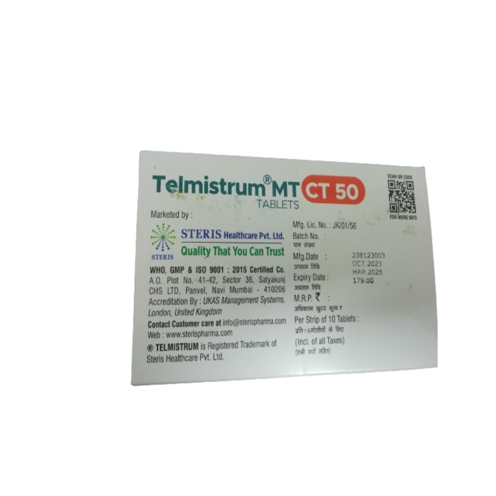 Telmisartan (40mg), Cilnidipine (10mg),& Metoprolol (ER) 50mg