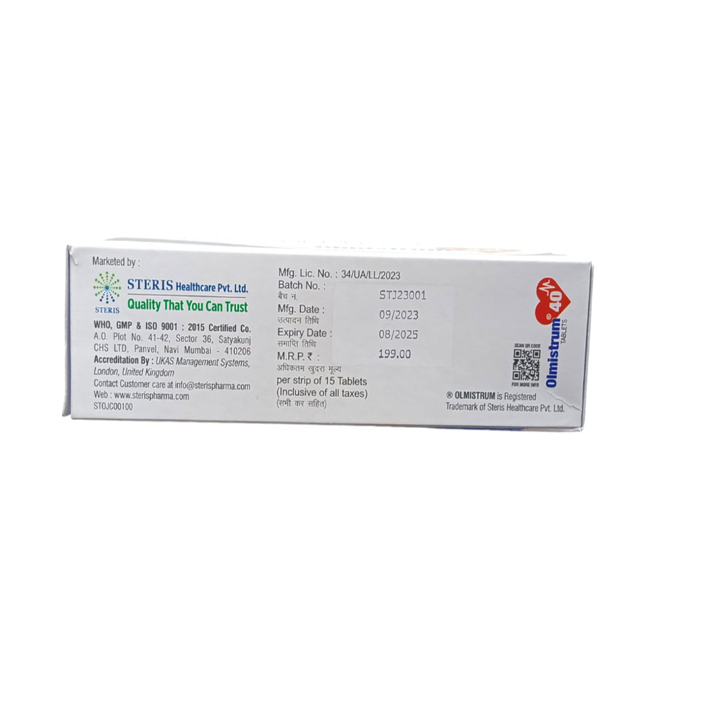 Olmesartan (40mg) - Drug Type: General Medicines