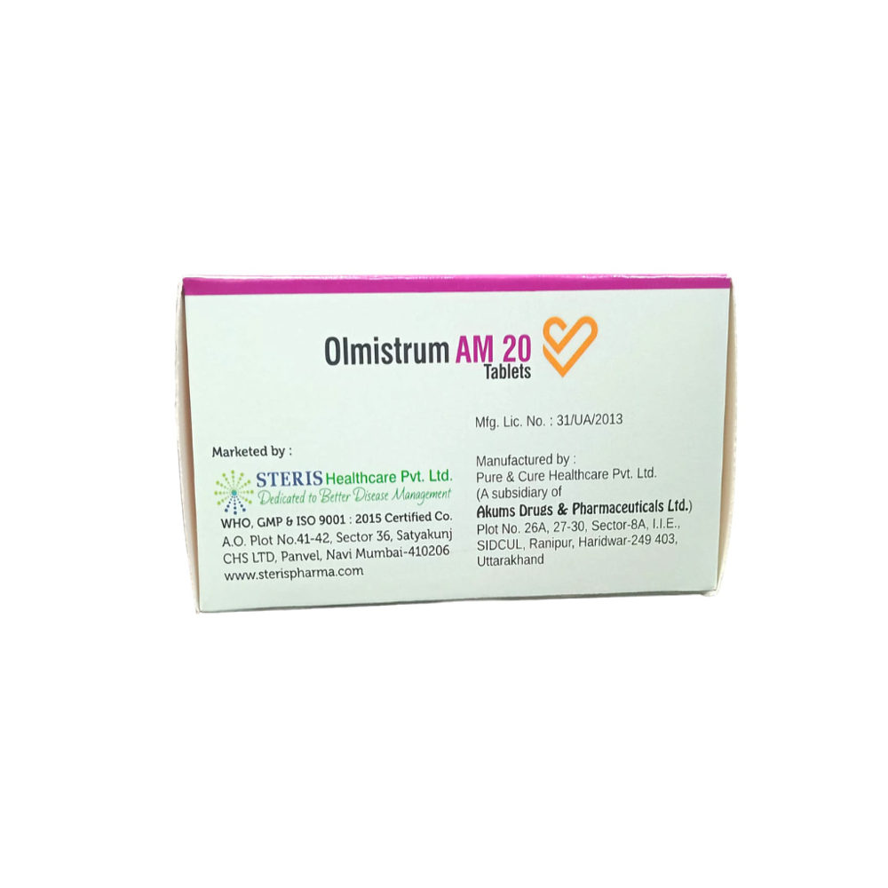 Olmesartan (20mg), Amlodipine (5mg),