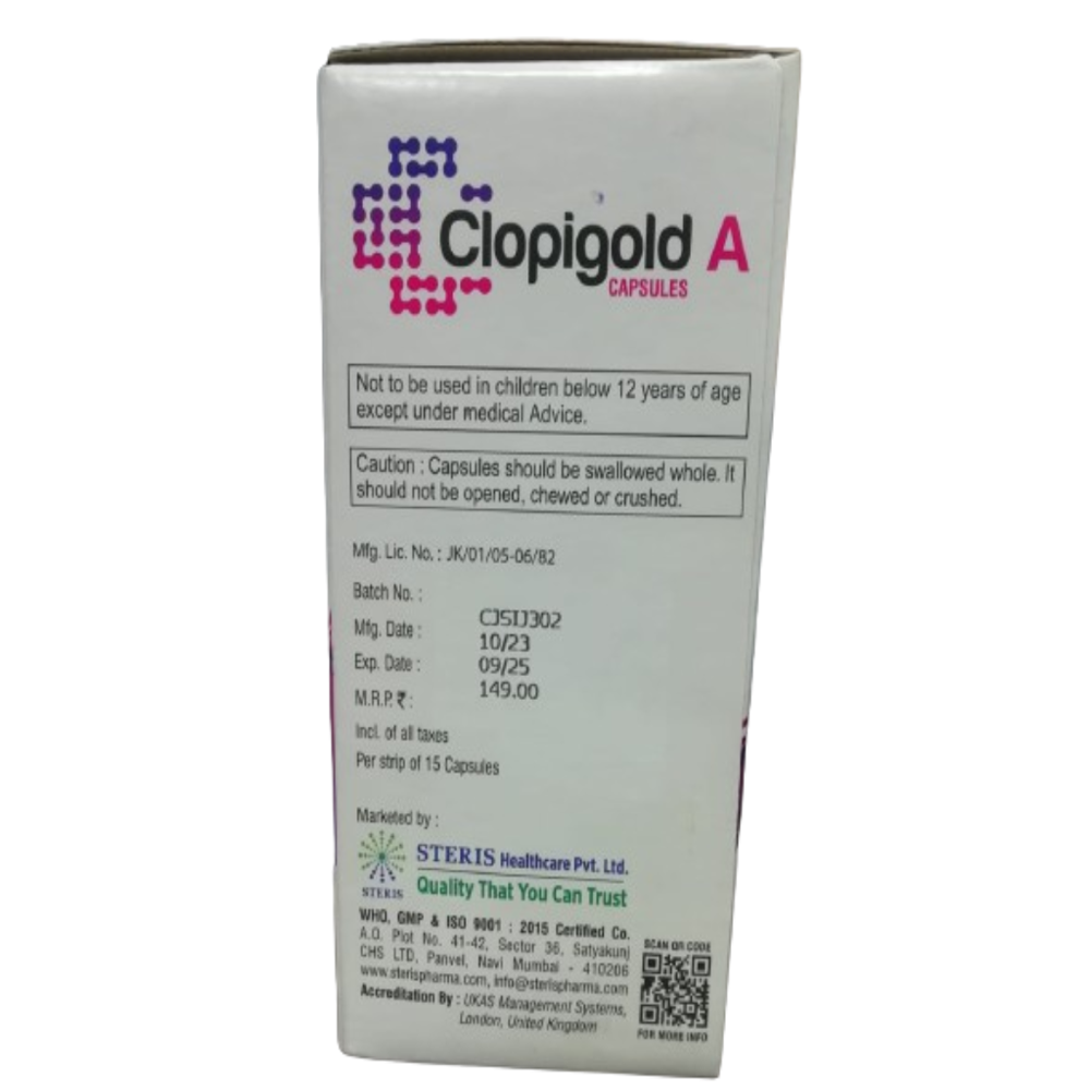 Clopidogrel 75 mg + Aspirin 150 mg CAPS