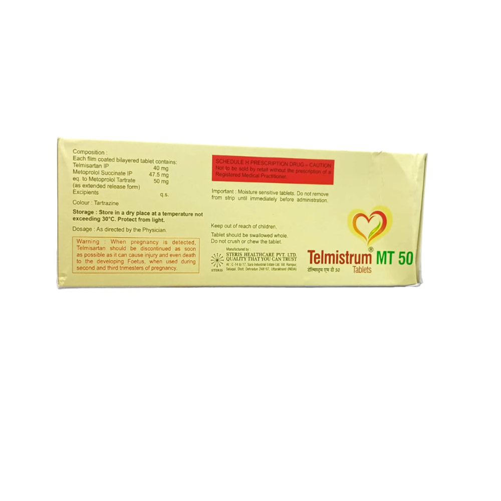 Telmisartan (40mg), Metoprolol SR 50mg