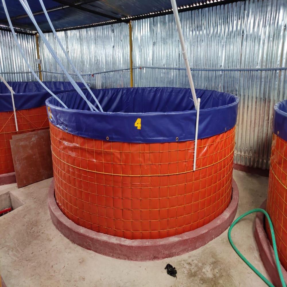 Biofloc Fish Farming Tank 10 diametre 550 GSM ( 62501 liter )