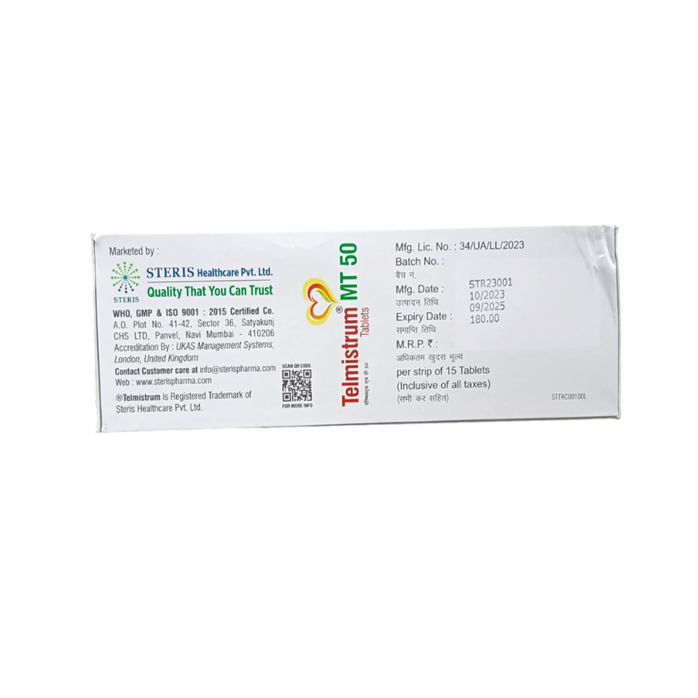 Telmisartan (40mg), Metoprolol SR 50mg