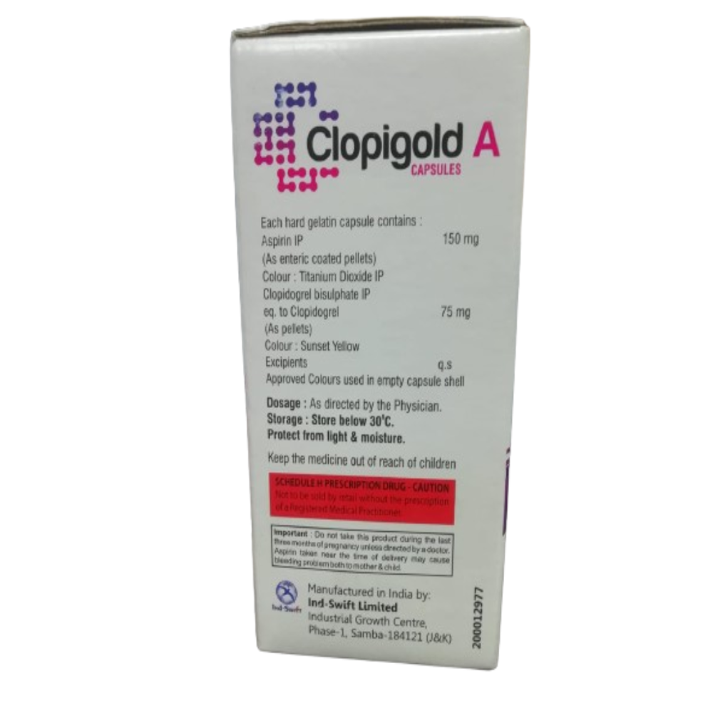 Clopidogrel 75 mg + Aspirin 150 mg CAPS