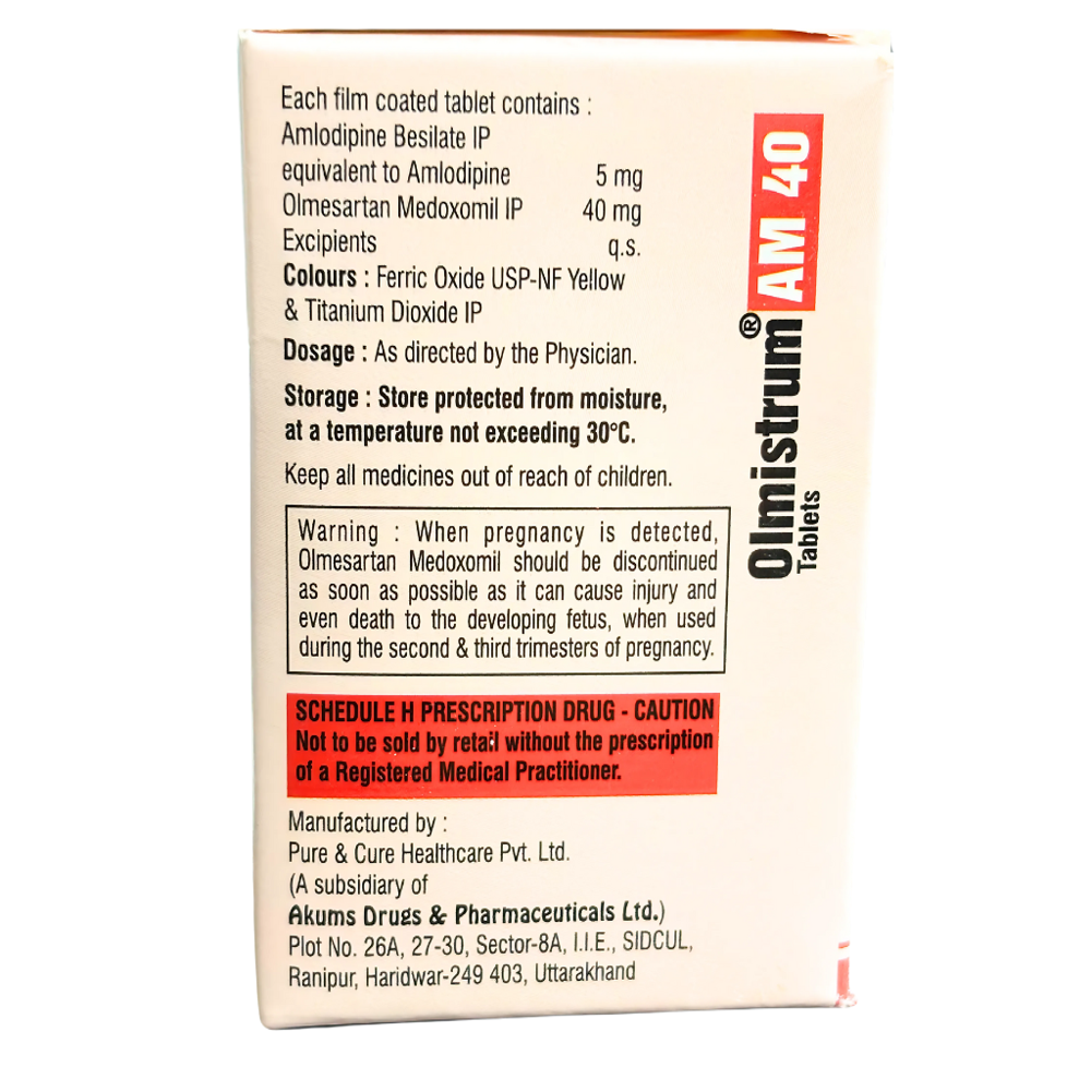 Olmesartan (40mg), Amlodipine (5mg)
