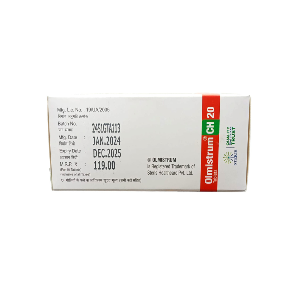 Olmesartan (20mg), Chlorthalidone (12.5mg)