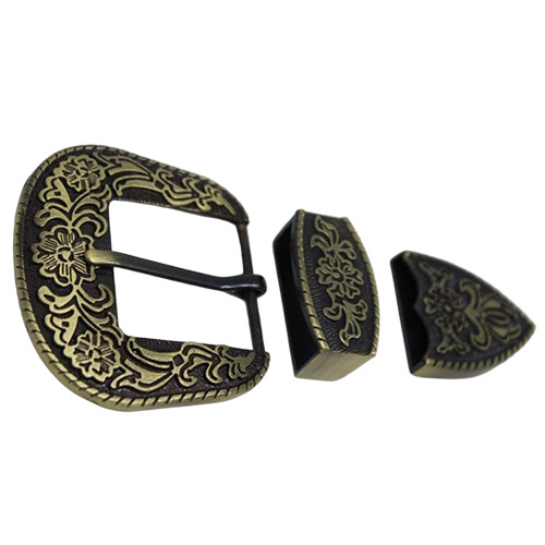 40Mm Western Buckle Set - Color: Golden