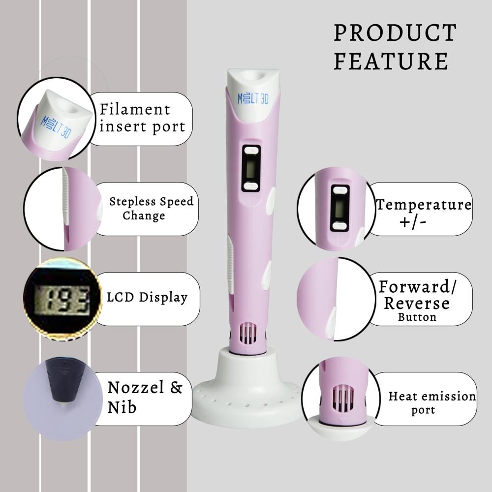 Melt3D The Doodler Smart 3D Drawing Pen for Kids and Adults Crafting Art and DIY Fun