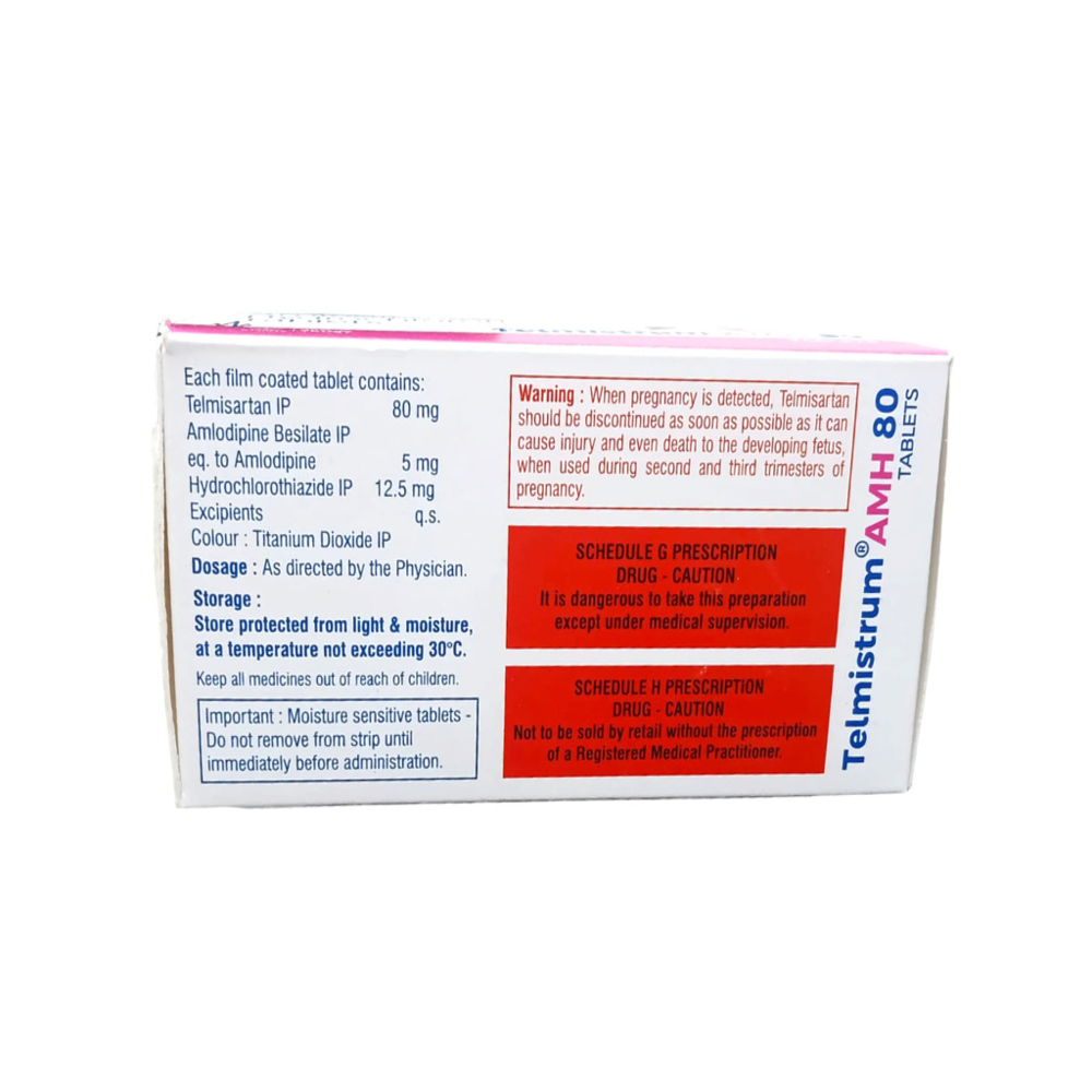 Telmisartan 80mg + Amlodipine 5mg + HCTZ 12.5mg