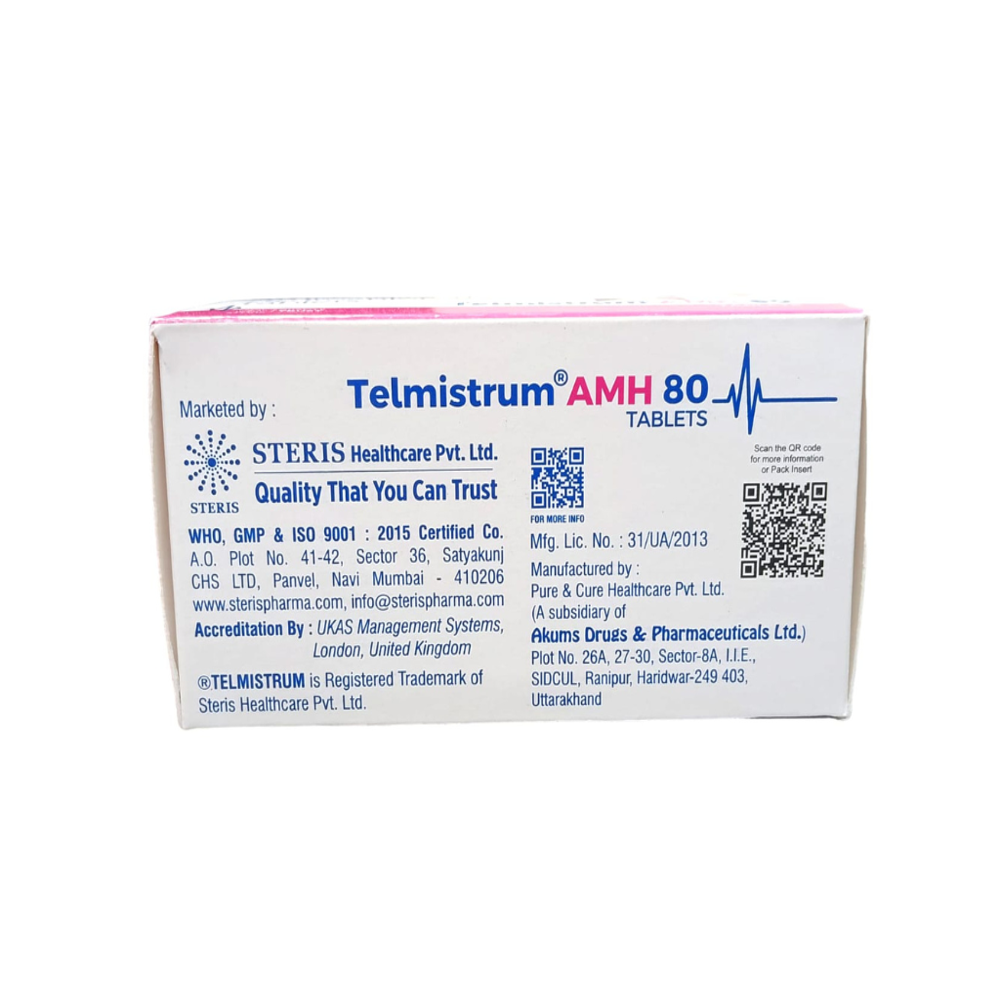 Telmisartan 80mg + Amlodipine 5mg + HCTZ 12.5mg