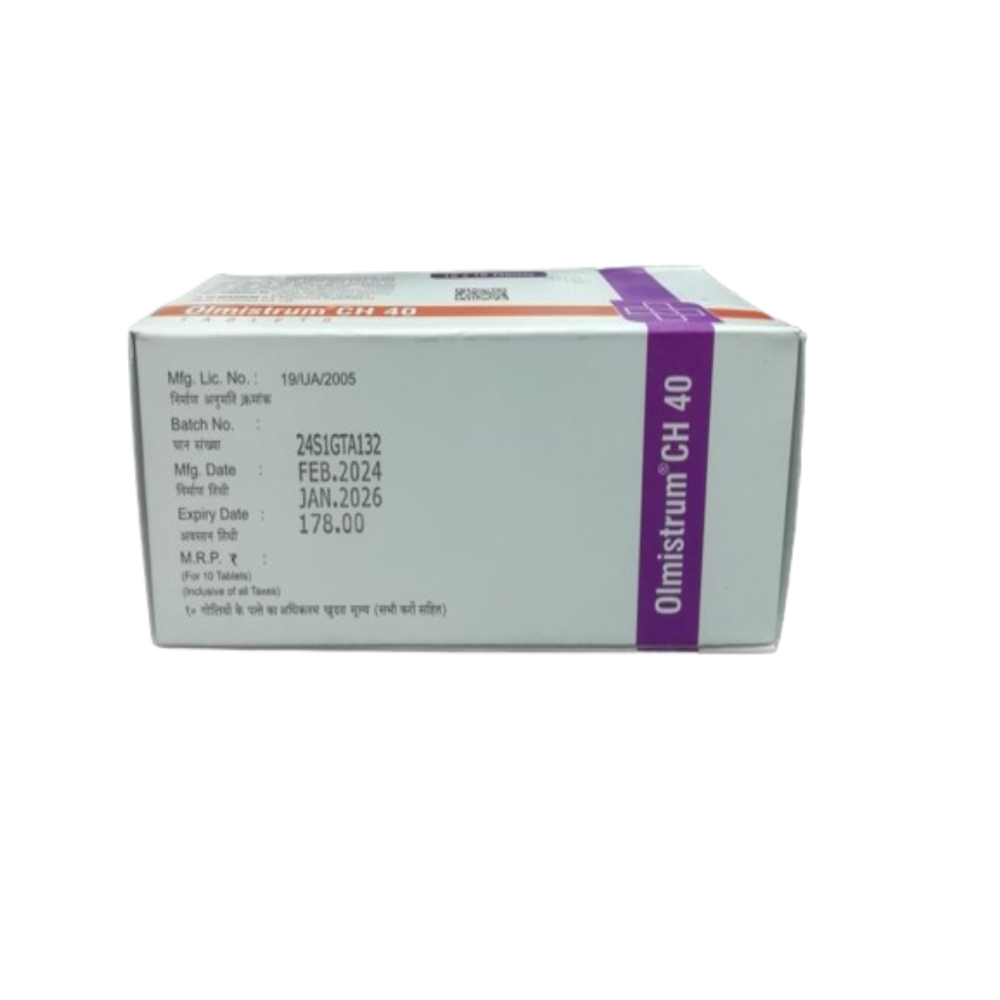 Olmesartan Medoxomil 40 mg and Chlorthalidone 12.5 mg