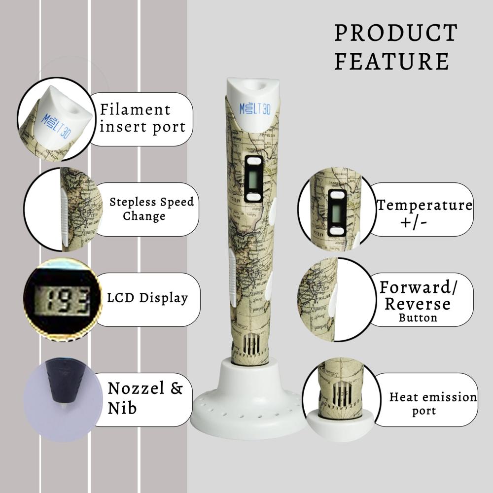 Melt3D The Doodler Smart 3D Drawing Pen for Kids and Adults Crafting Art and DIY Fun