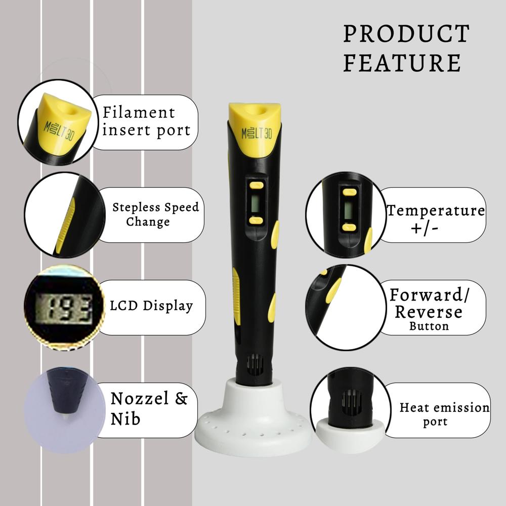 Melt3D The Doodler Smart 3D Drawing Pen for Kids and Adults Crafting Art and DIY Fun