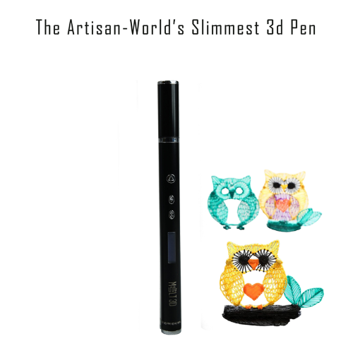The Artisan Worlds Slimmest 3D Pen with Metal Housing and OLED Screen
