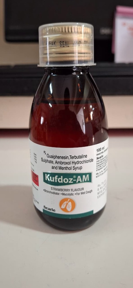 GUAIPHENESIN + TERBUTALINE SULPHATE + AMBROXOL HCL + MENTHOL SYP 100 ML