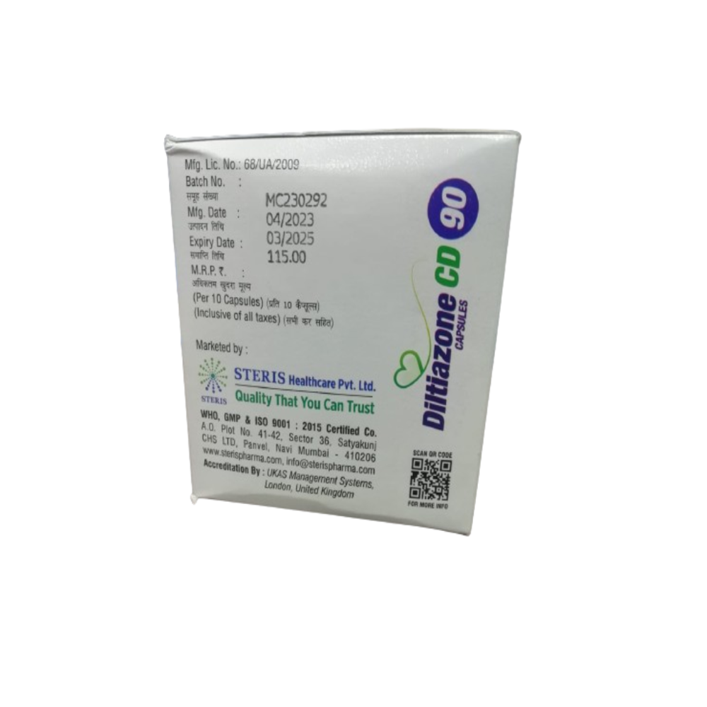 Diltiazem Hydrochloride Extended Release 90 mg