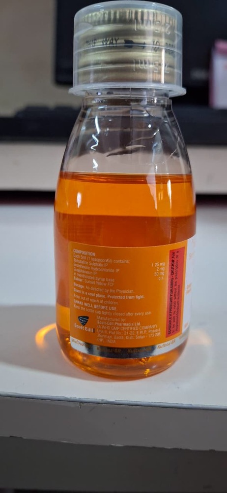 Terbutaline Sulphate+ Bromohexine Hcl + Guaiphenesin Syrup 60 Ml - Drug Type: General Medicines