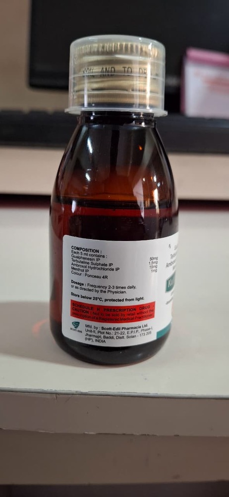 Guaiphenesin + Terbutaline Sulphate + Ambroxol Hcl + Menthol Syp 60 Ml - Drug Type: General Medicines