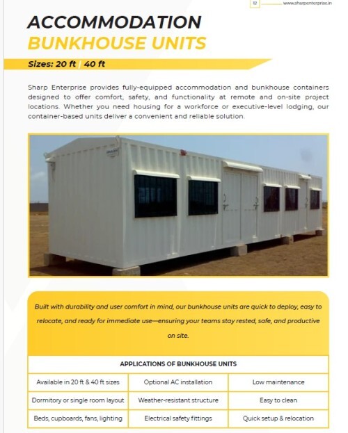 ACCOMMODATION BUNKHOUSE UNITS