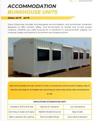 ACCOMMODATION BUNKHOUSE UNITS